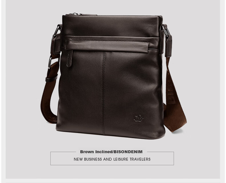 Meizhouyeniou Shoulder Bag, Men's Crossbody Bag, Casual Genuine Leather Men's Bag N2357-1B Black, Birthday Gift for Boyfriend 27