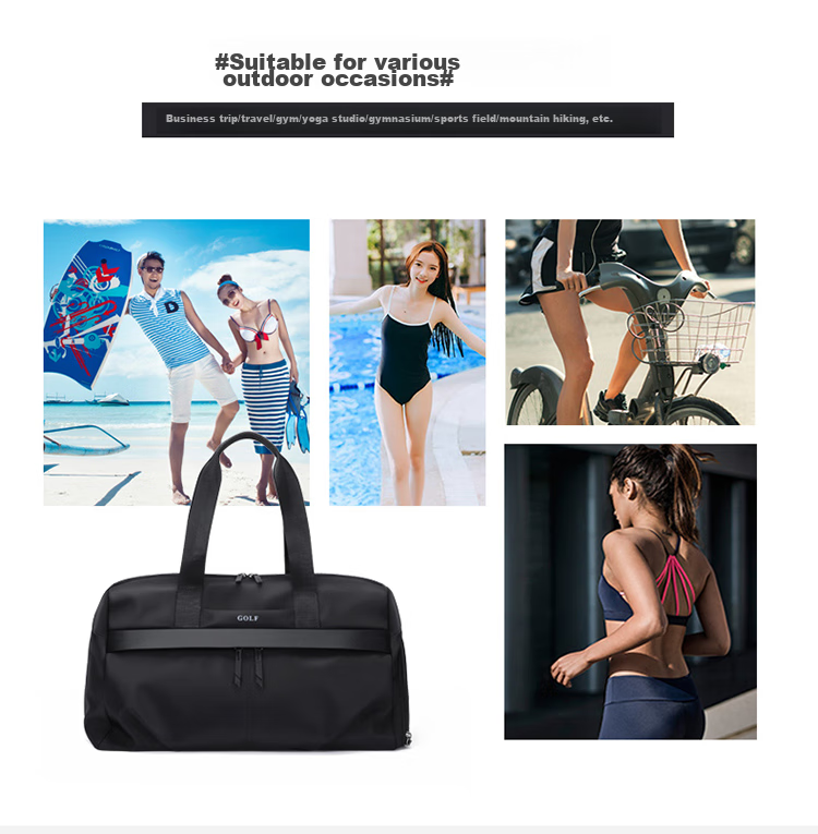 GOLF Travel Bag, Sports And Fitness Bag for Women, with Separate Shoe Compartment, Dry And Wet Separation, Handheld Luggage Bag for Business Trips And Travel, Shoulder Bag 13