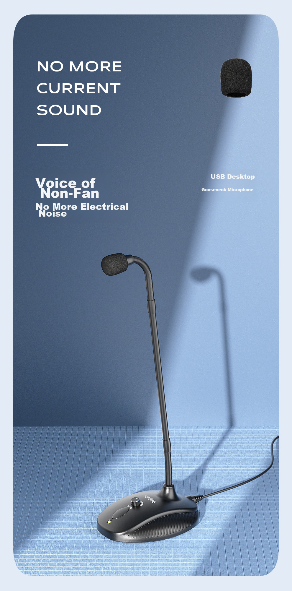 FIFINE Computer Microphone, Laptop USB Wired Mic, Conference Room Video, Postgraduate Entrance Exam Retake, Online Class, Live Streaming, Recording, Voice-Over, Noise Reduction, Desktop Gooseneck Mic FM730 1