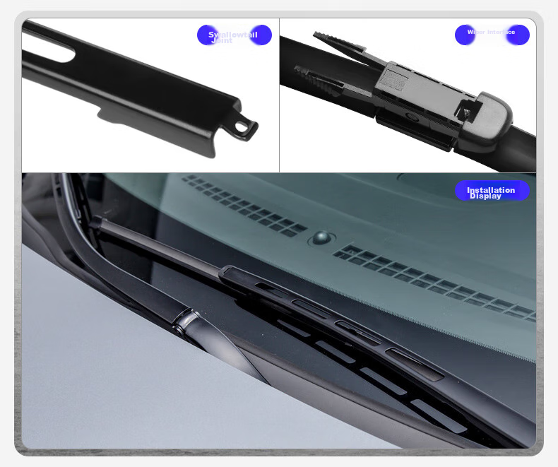 Paisu 2015-2021 Geely Boyue Boneless Wiper Blade, Original Factory Car Front Wiper Rubber Strip, Silent 24+19B1 2