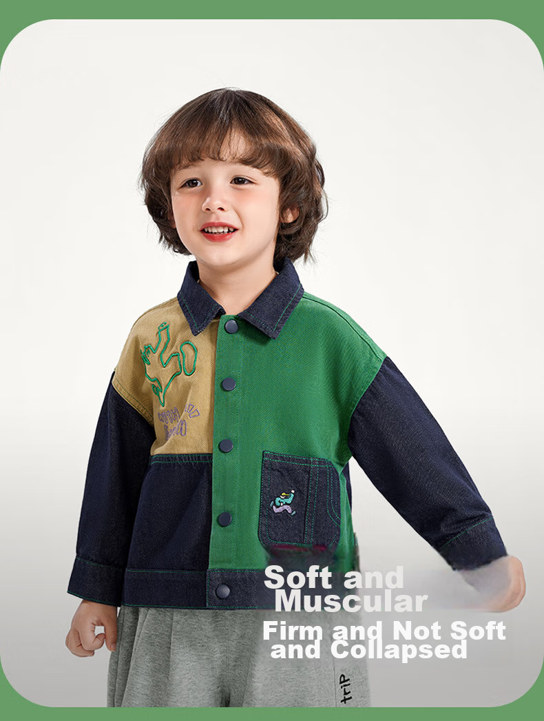 Ciciibear [Color-Fast] Ciciibear Children's Denim Jacket for Boys, Spring And Autumn Style 2024 New Collection, Baby Autumn Outfit, Toddler Clothing 4