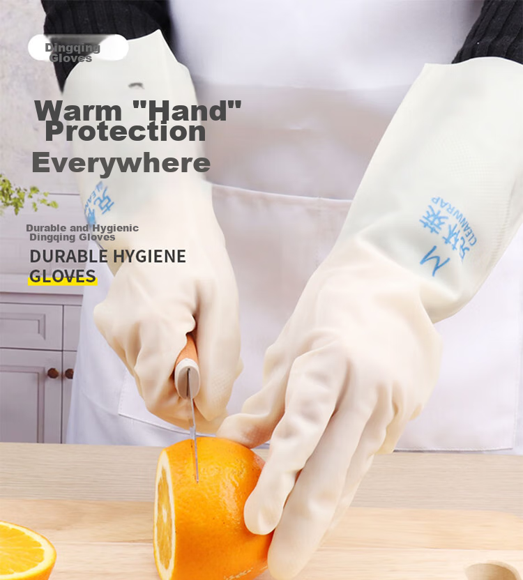 Kelinlai Durable Nitrile Gloves, Large Size L, Long Style, Non-Slip, Puncture-Resistant, Cleaning, Skin-Friendly, Dishwashing, Kitchen, Bathroom, Household Gloves 1