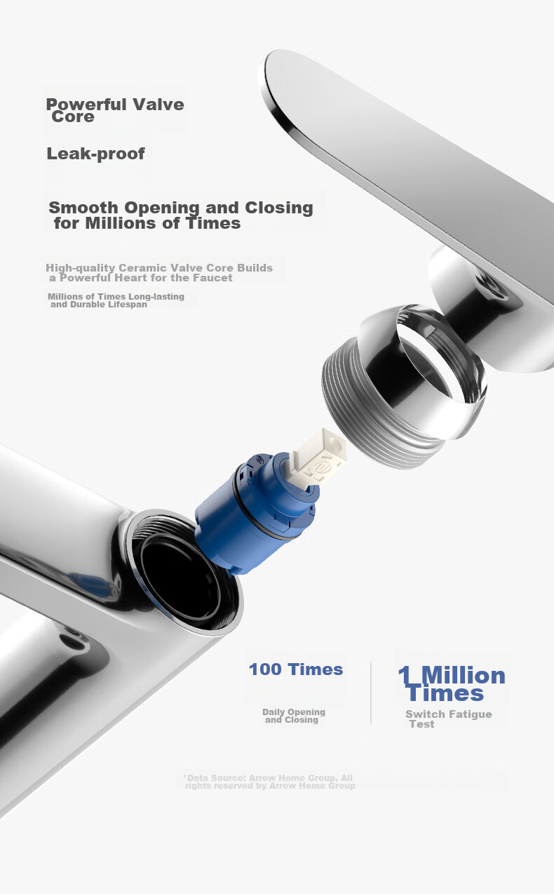 ARROW Bathroom Basin Faucet Cold and Hot Water Mixer AE41108MSS 8