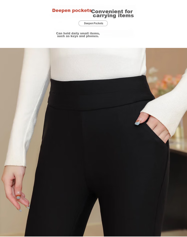 LangSha Thermal Underwear, 100% Wool Warm Pants for Women, Cotton-Lined Leggings for Outdoor Wear, Extra Thick Winter Pants, Cold-Resistant Lambswool Trousers for Women in Northeast China 13