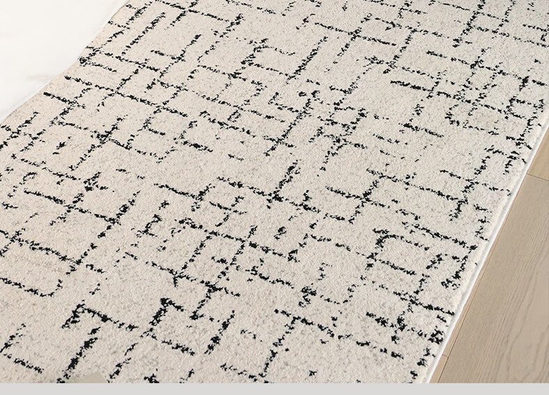 Saibosi Miss Coco Non-Adhesive Bedroom Bedside Rug, End-Of Carpet, Antibacterial And Anti-Mite, French Luxury High-End Style, 60x160cm 3