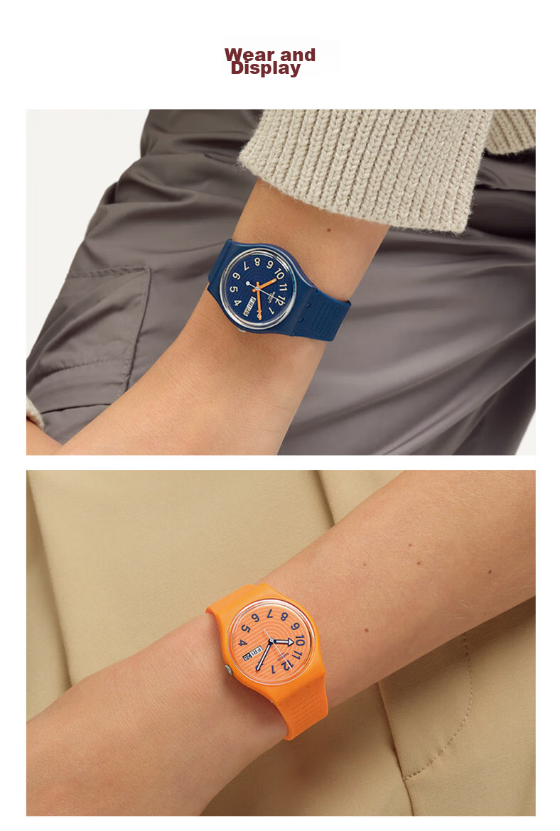 Swatch Swiss Watch, Gent Series, Exam Watch for Middle And High School Students, Men's Quartz Watch, Graduation Gift, Dark Line Patter 6