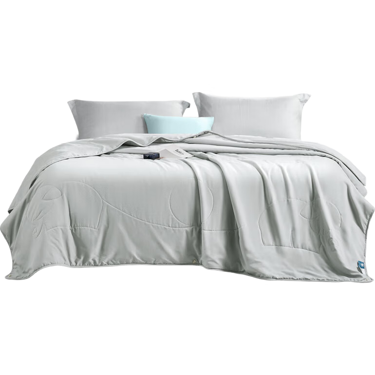 FUANNA Summer Cooling Quilt, 51% Soybean Fiber, Washable, Antibacterial, Double-Size Air Conditioning Quilt, 3.2 Jin (1.6 Kg), 203x229cm