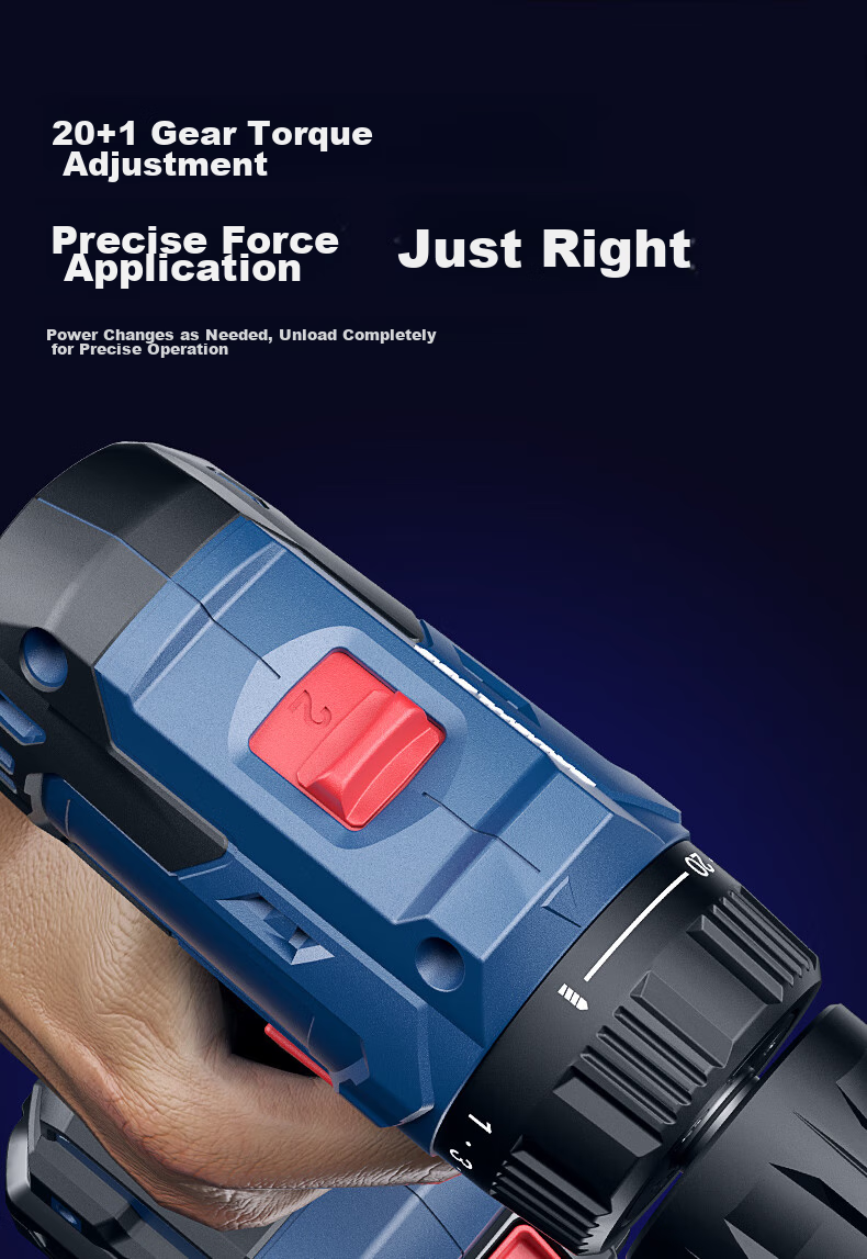 Dongcheng 16V Brushless Lithium Drill WJZ2410S, Rechargeable Dual-Battery Electric Drill, Household Power Screwdriver, Power Tool 6