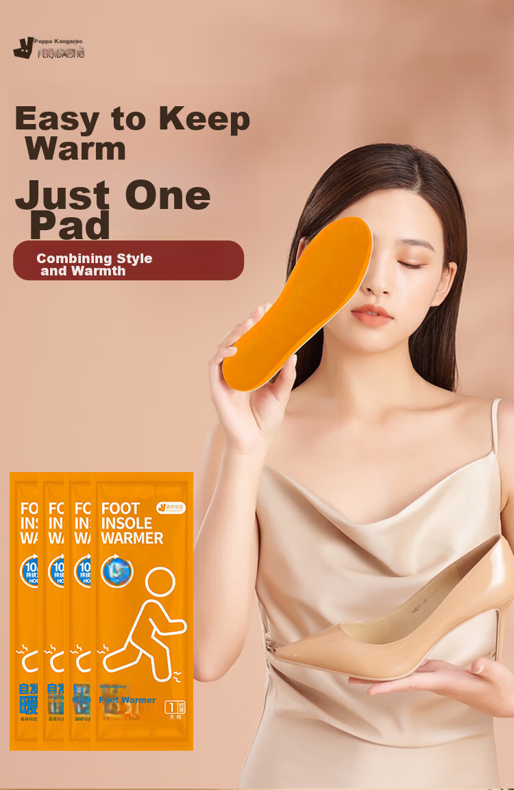 Peiqidaishu, Self-Heating Mugwort Insoles, Foot Warmers, Women's One-Size Shoe Inserts, 40 Pieces 5