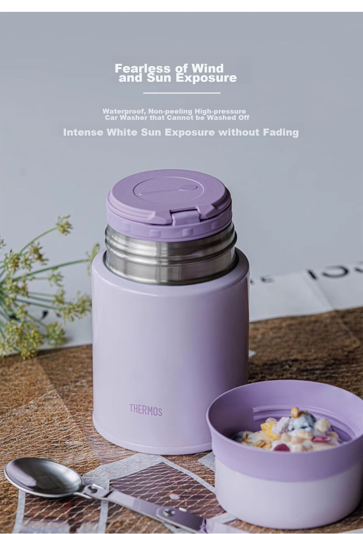 THERMOS Vacuum Insulated Food Jar, 316 Stainless Steel, 520ml Capacity, Thermal Lunch Box, Insulated Container, TCLD-520S PL 6