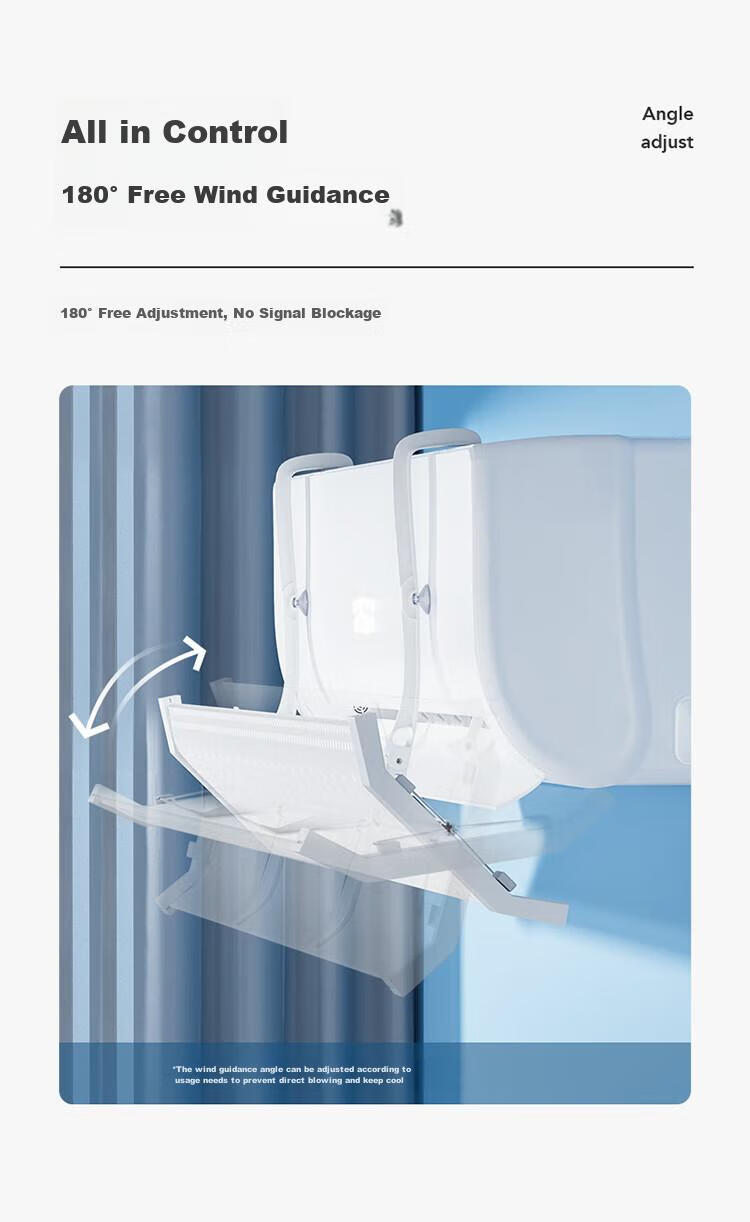 LYNN Air Conditioner Windshield, Filtered Anti-Direct Blowing Curtain, Negative Ion Filter, Efficient Antibacterial, Suitable for Postpartum Care 11