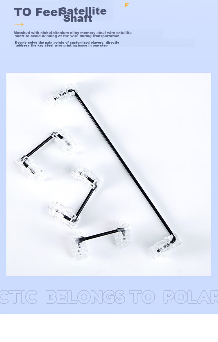 CoolKiller CK68 Polar Bear Wired/wireless/blue Toed Three-Mode Transparent Customizable Mechanical Keyboard, Ice Blade Switches, Linear Switches 15