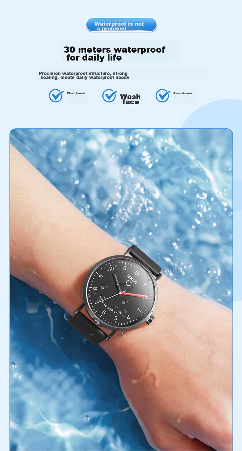 MINISO High School And Middle School Student Watch for Men, Mechanical Silent Wind Design for College Entrance Exams, Birthday Gift for Ages 6-12 8