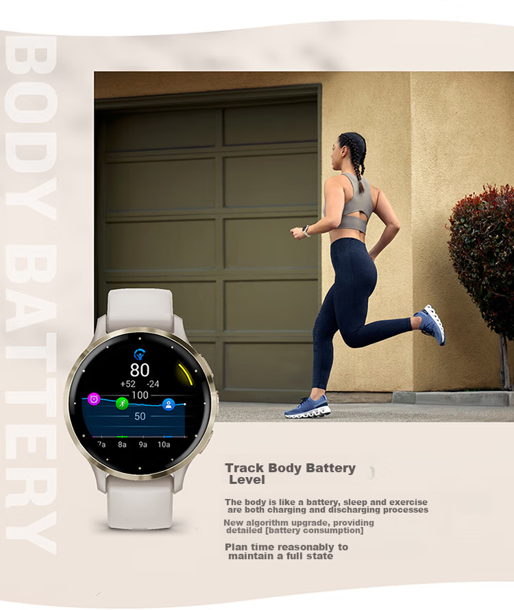 GARMIN Venu3 Deep Space Black ECG Heart Rate Running Cycling Swimming Fitness Stylish Sports Smartwatch 6