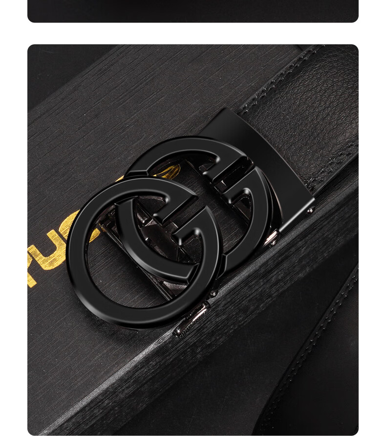 TUCANO Men's Genuine Leather Automatic Buckle Business Casual Belt Birthday Gift for Boyfriend Husband Dad Father 14