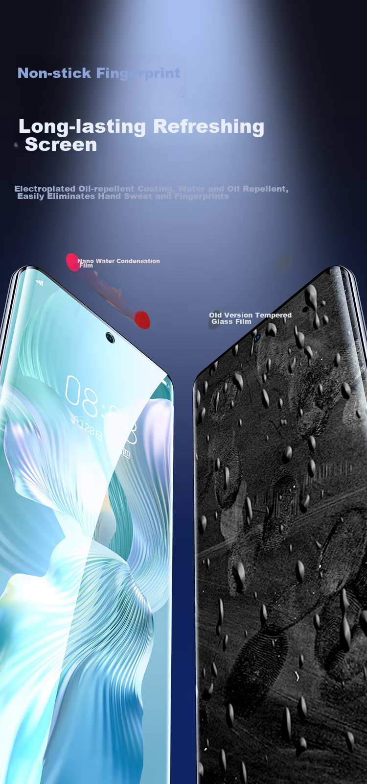 BIAZE [Full Screen Nano 2 Pieces] Hydrogel Soft Film for OPPO Reno11Pro/reno10pro/+ Phones, Non-Tempered High-Definition Anti-Fingerprint Protective Film JM733 12