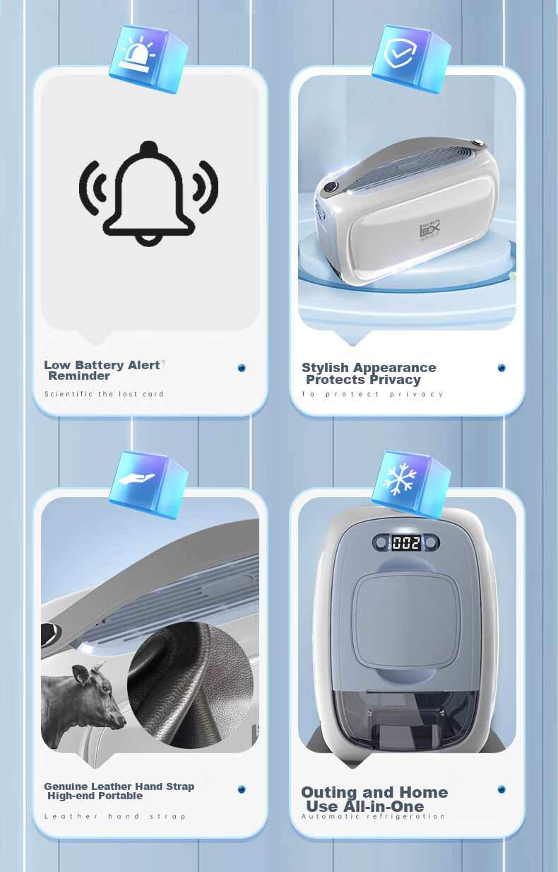 SECRETSBOX Insulin Storage Portable New Energy EV Car Charger Travel Mini Refrigerator for Medications And Personal Items 14