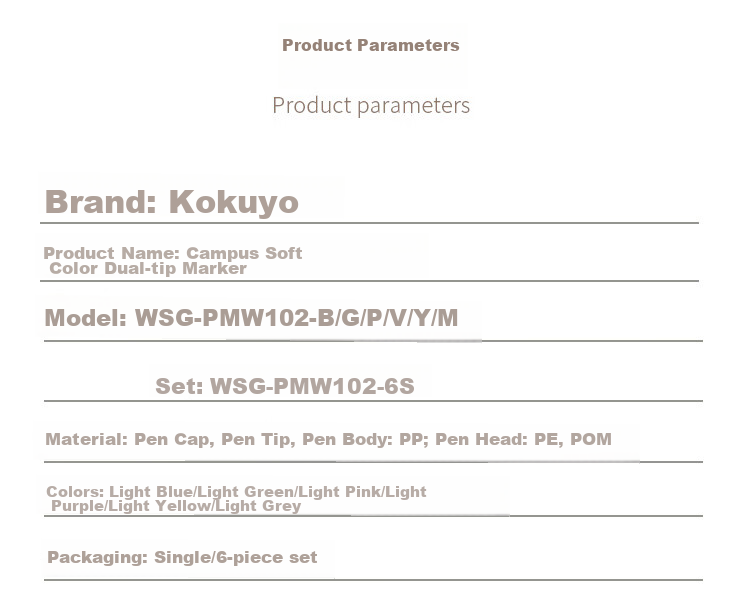 KOKUYO Campus Soft Dual-Tip Highlighter Pen for Students, Light Gray/gray, 1 Pack, WSG-PMW102M 2