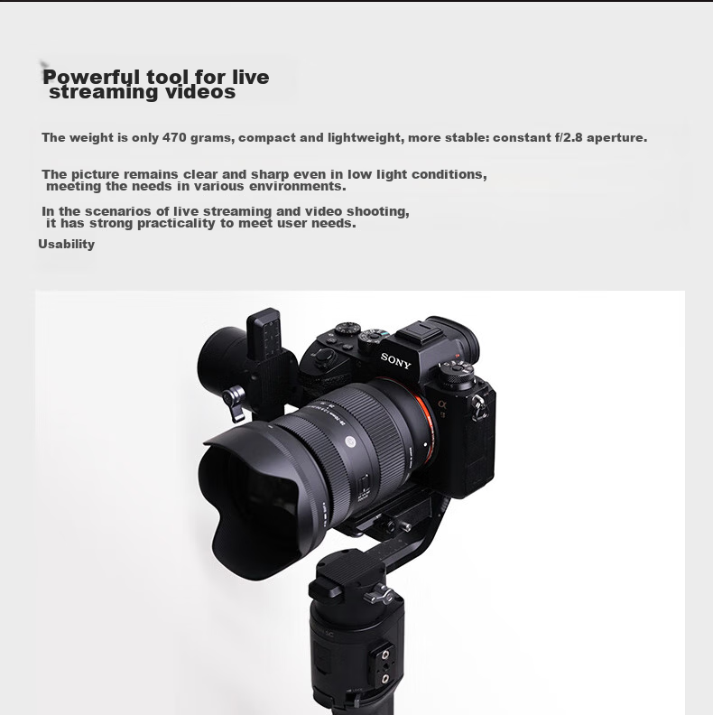 SIGMA 28-70mm F2.8 DG DN | Contemporary Full-Frame Mirrorless Camera Standard Zoom Lens for Portraits, Travel And Live Streaming (Sony E-Mount) 3
