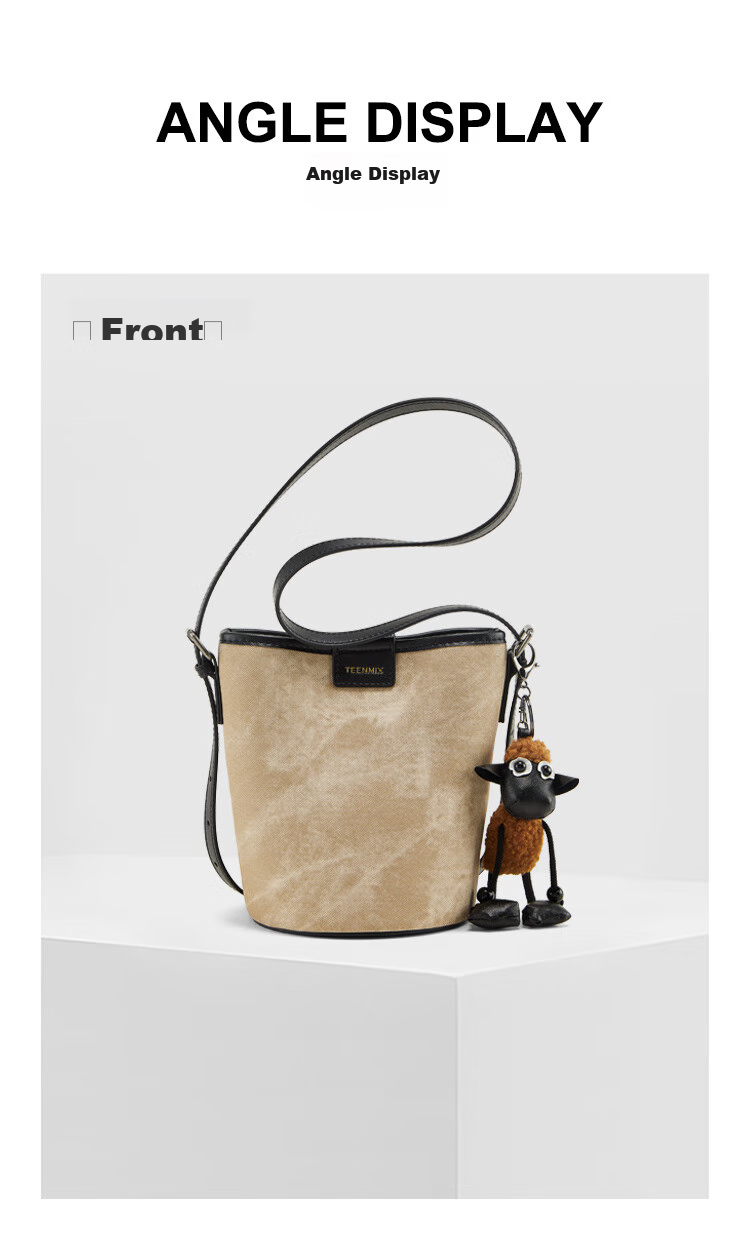 TEENMIX Leather Handbag, Women's Crossbody Bag, Versatile Bucket Bag, Shoulder Bag for Women, Valentine's Day Gift for Girlfriend 20