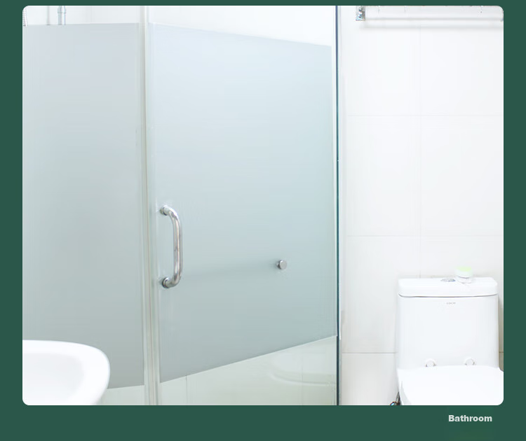 Qinghua Static Cling Frosted Glass Film, Window Privacy Film, Bathroom Glass Privacy Sticker, Opaque, 90*200cm 15