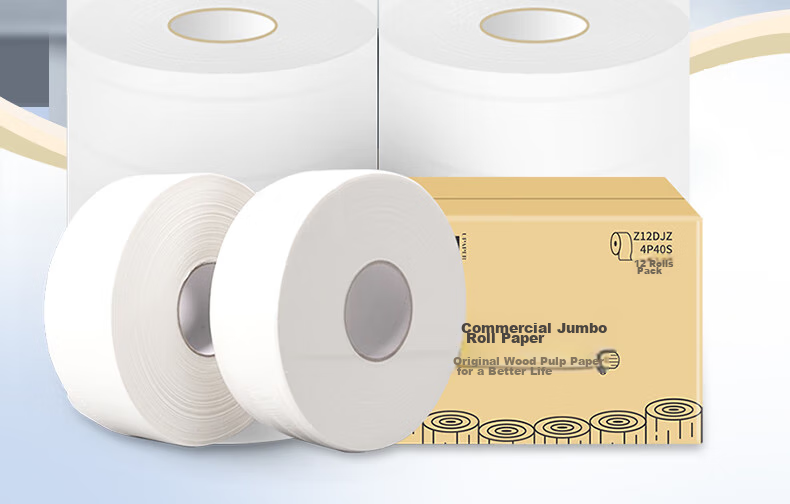 Zhiyue Toilet Paper Roll, 4-Ply, 380g*12 Rolls, Large Commercial Toilet Paper, Core-Wrapped Tissue Paper, Whole Box 2