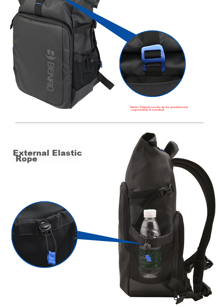 Benro Explorer LN Professional Outdoor Backpack for Photography, Mirrorless And DSLR Camera Bags, Lightweight Travel Storage Protection Portable Multifunctional One-Body Three-Lens Upper And Lower Layer Backpack 11