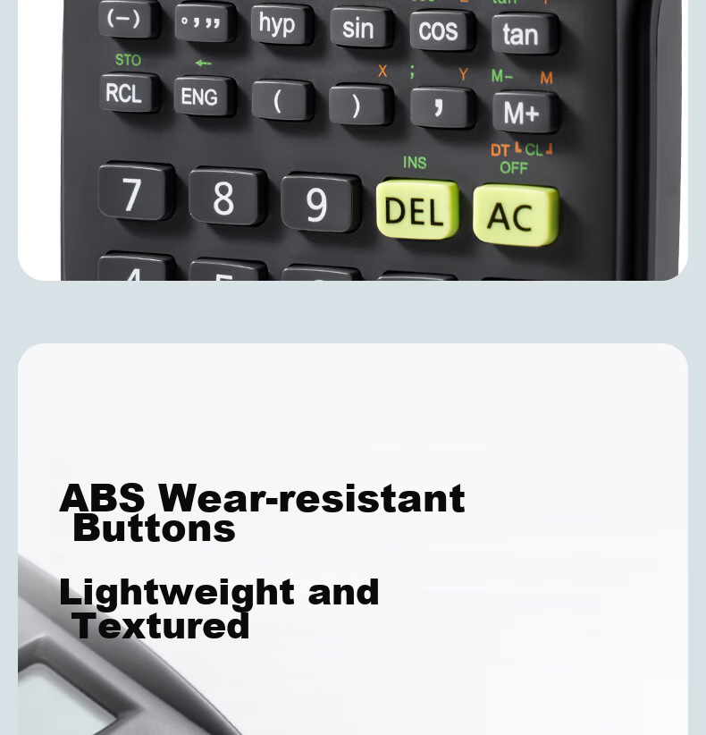 Deli [Super Popular] JD82MS Scientific Calculator with 240 Functions (For Middle And High School Students), Exam Calculator (Random Color in Dark Gray) 12