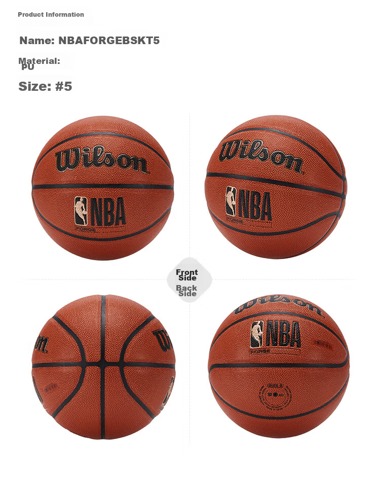 Wilson NBA FORGE Series Indoor/outdoor Youth And Children's Size 5 Basketball 8