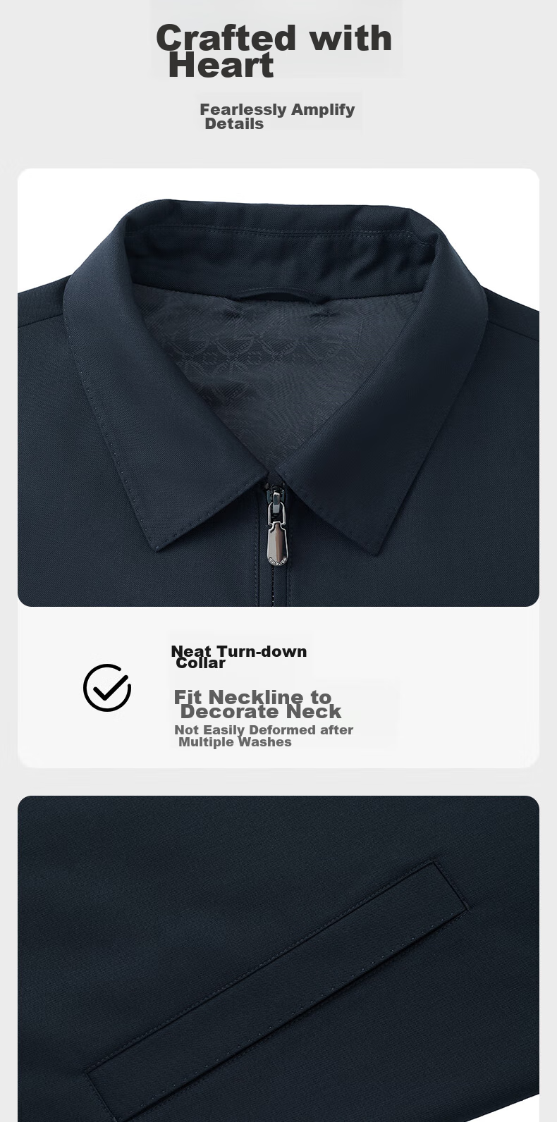Goldlion [Yun Gan Dashi] Spring And Summer Anti-Static Washable Wool Lapel Business Jacket for Men, Navy Blue, XL 16