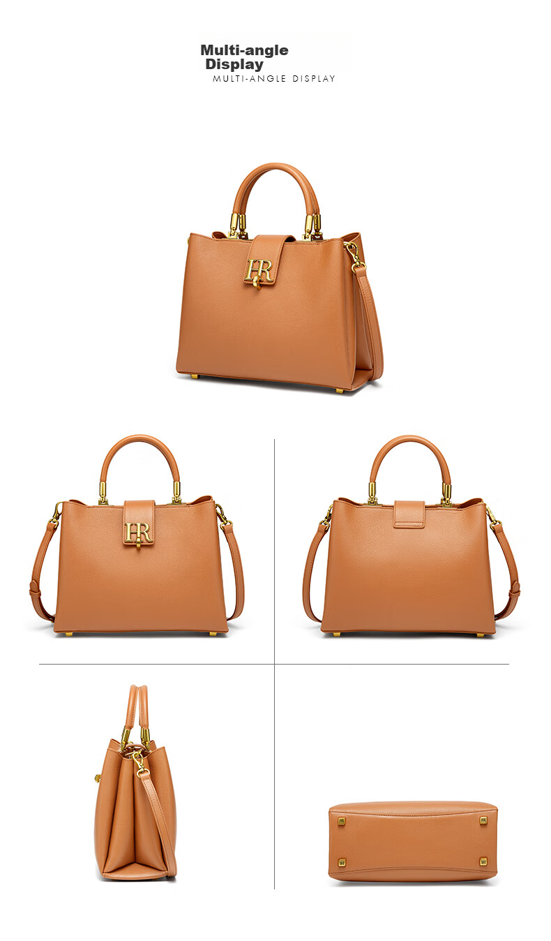 HR Handbag, Women's Bag, Meilade Top-Grain Leather Tote Bag, Work Commute Crossbody Bag, Birthday Gift for Wome 15