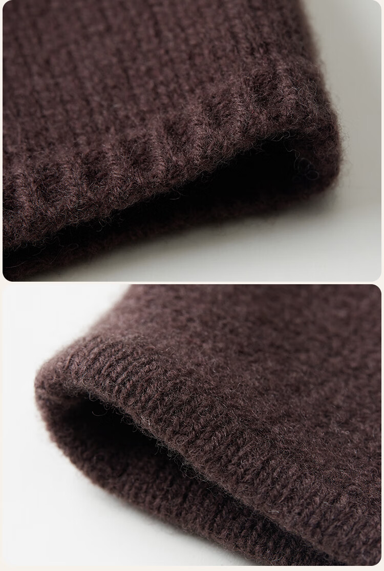JIUMU Pure Wool Warm Knitted Balaclava Hat for Women Autumn Winter Cold-Resistant Hat with Integrated Hood and Scarf 13