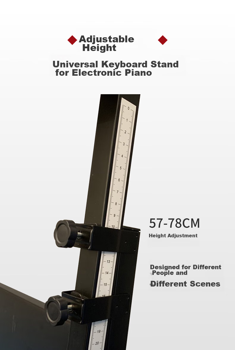 San Carlo Adjustable Height Portable Universal 61-Key Electronic Keyboard Z-Type Stand Gift Set 3
