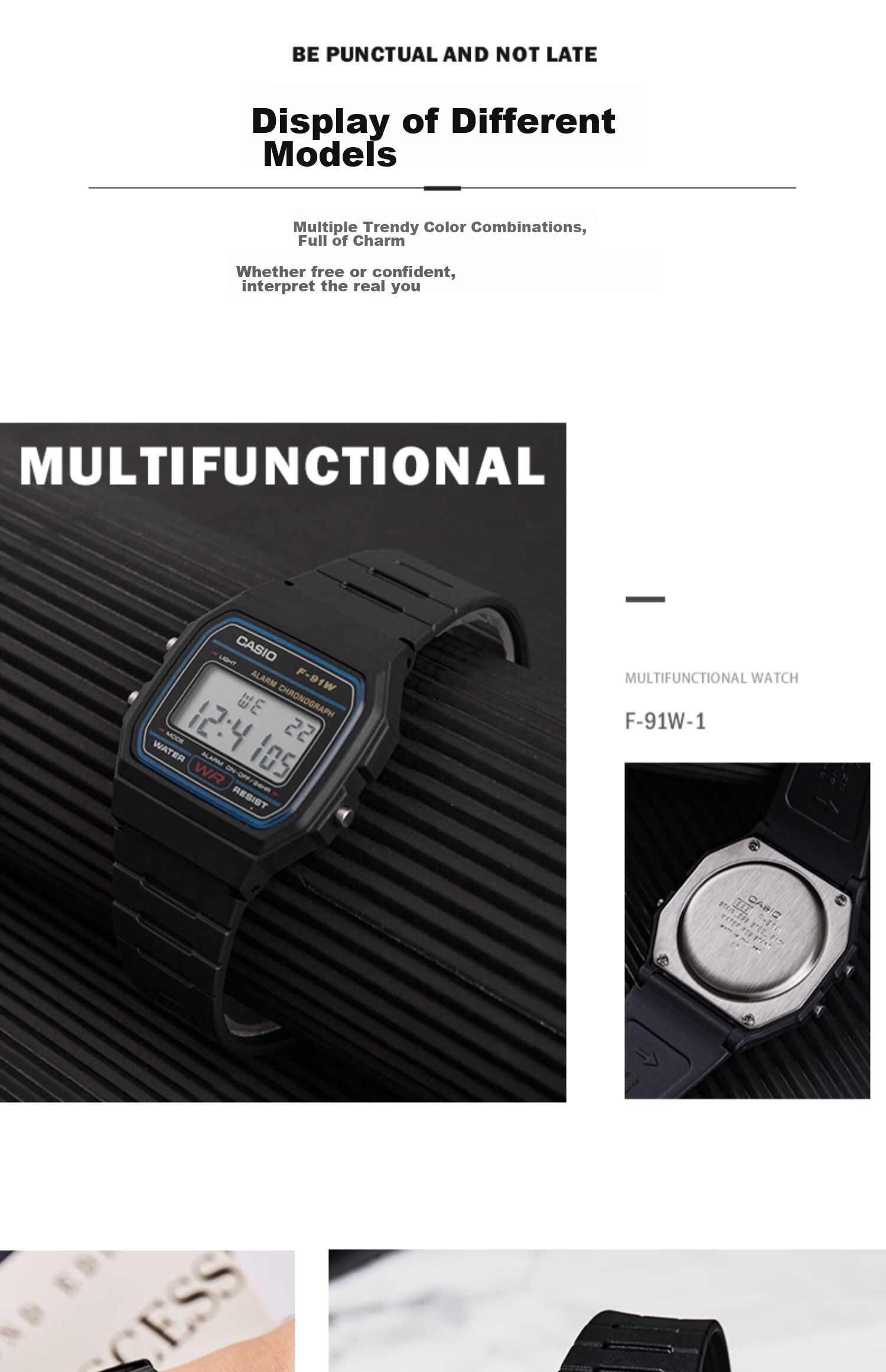 Casio Watch, Men's Retro Small Square Sports Waterproof Student Watch for Men And Women, F91W Series Watch W-218H 9