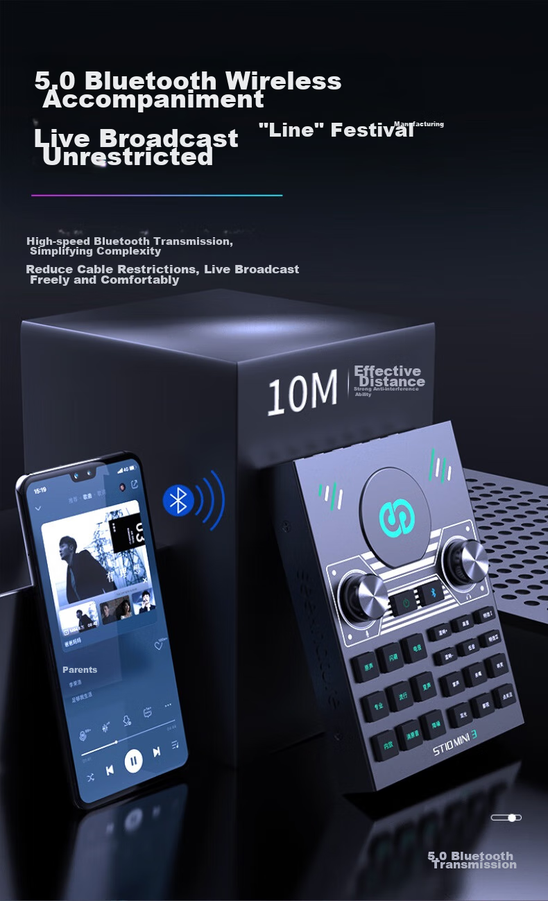 Seeknature ST10mini Sound Card Kit for Mobile Phone Live Streaming, Computer, Douyin, Kuaishou, Singing, Karaoke Recording, Live Streaming Equipment Complete Set with Condenser Microphone, All-Purpose Influencer Tool Microphone 6
