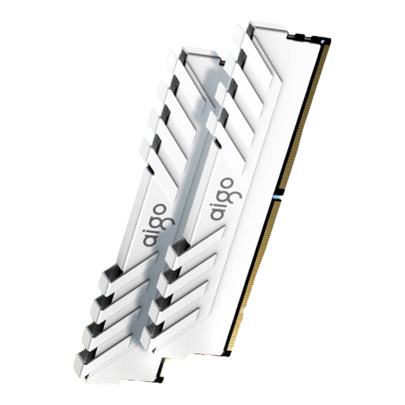Aigo 16GB (8G×2) Kit, DDR4 3200, Desktop Memory Module, Heat Spreader, Dual-Channel Memory Computer Storage Bar, Chengying White C16