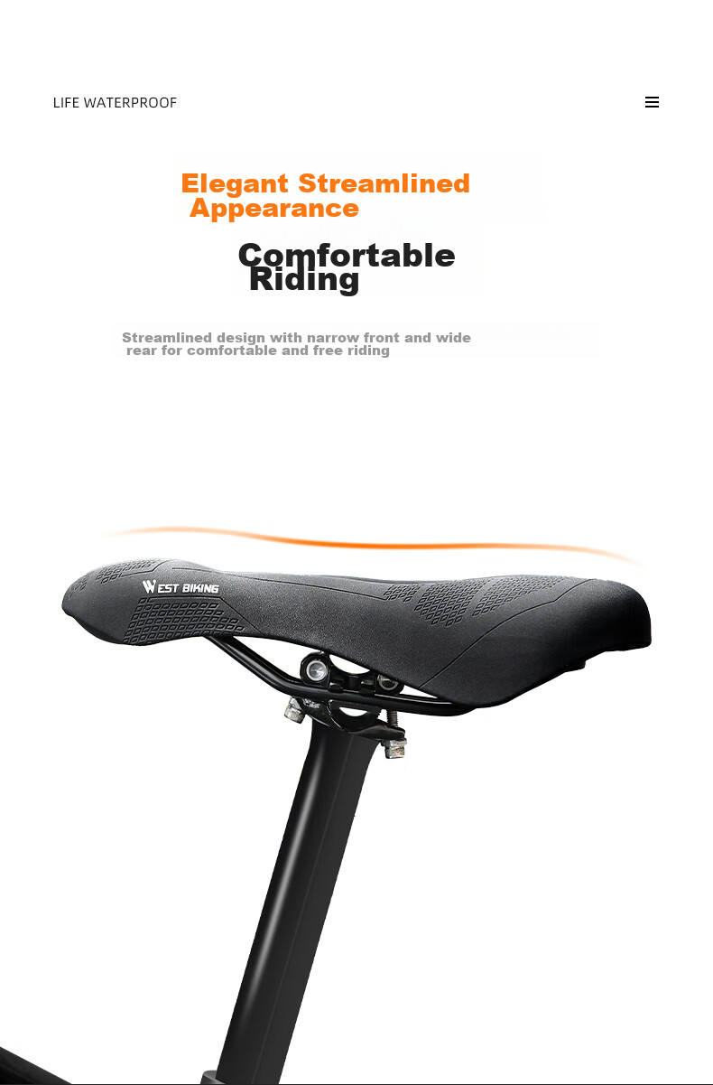 WestBiking Bicycle Seat, Road Bike Soft Seat, Thickened Shock-Absorbing, Hollow Breathable, Cycling Accessory 9