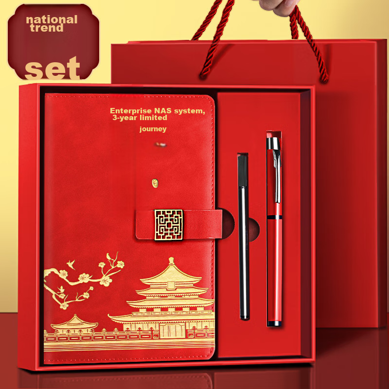 Jinzhi National Trend Notebook Gift Box Stationery Set, Forbidden City Cultural And Creative Annual Meeting Gifts, Business Team Building Souvenirs, Exquisite Notebooks, High School Freshman New Year Birthday Gifts