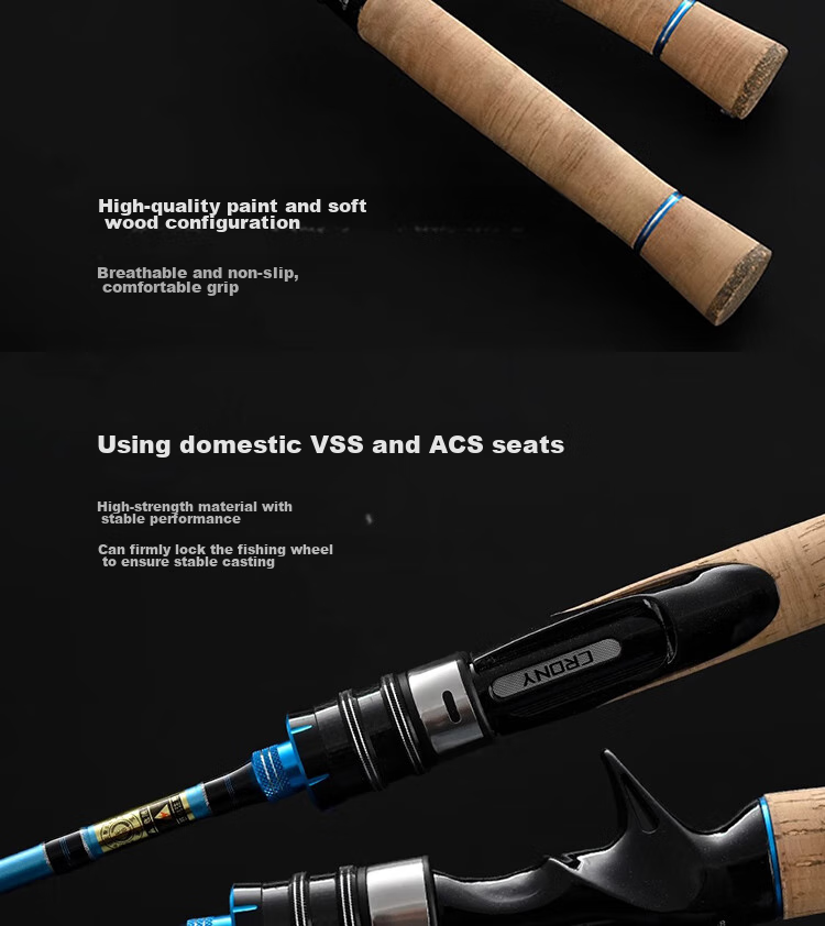 CRONY Kexiaofeng Second Generation Micro Lure Rod UL Ultra-Soft Action Casting Fishing Rod Straight Handle 1.38 Meters S462XUL 10