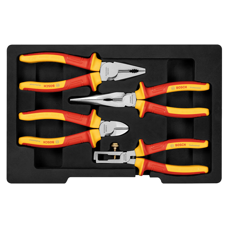 Bosch 4-Piece VDE Insulated Pliers Set