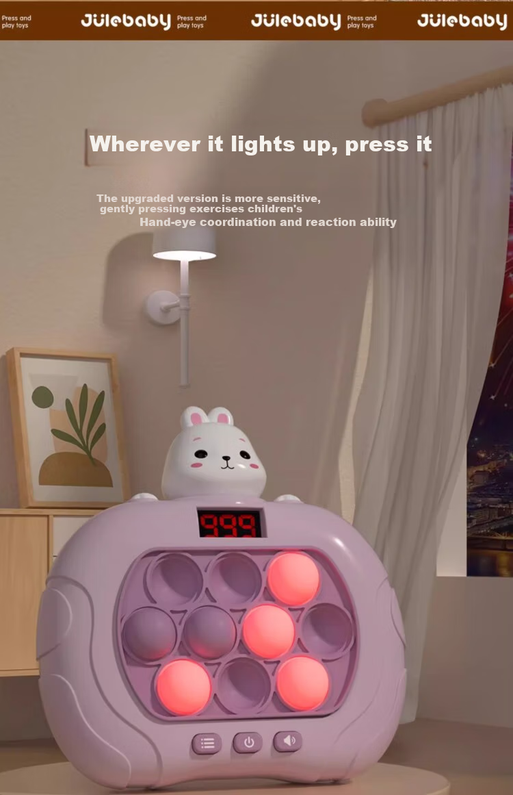 Lankupa Push-Push Toy, Children's Stress Relief Mini Game Console, Level-Clearing Speed Push Whack-A Game, for Boys And Girls Aged 3-6, National Day Gift 7