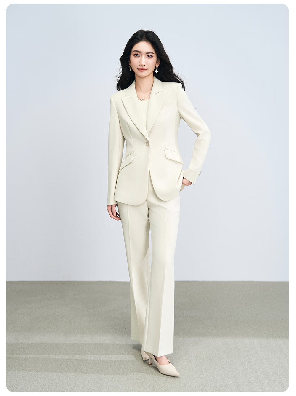 Miss Bird Women's Suit Set High-End Formal Small Size Professional Outfit National Exam Commuting Interview Blazer 9