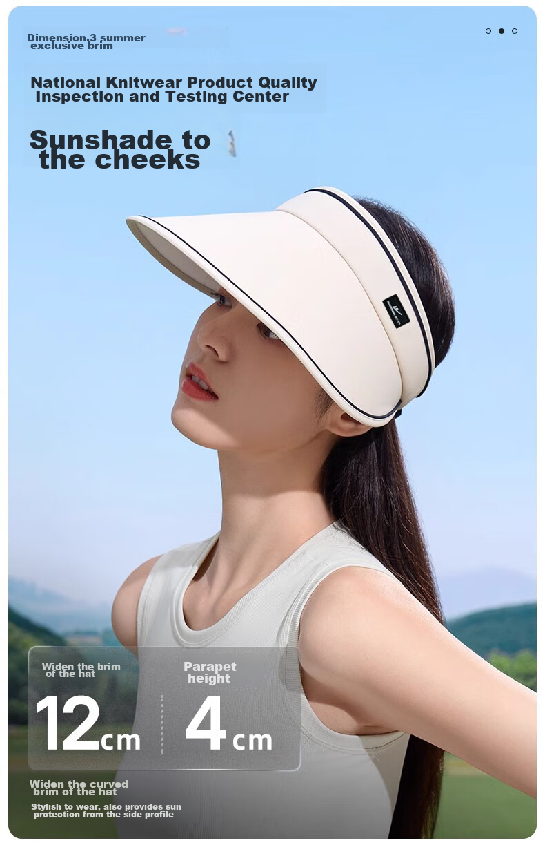 Huili Sun Protection Hat, Women's Visor Cap, Unisex Outdoor Sports Cycling Fitness UV Protection Sun Hat 1
