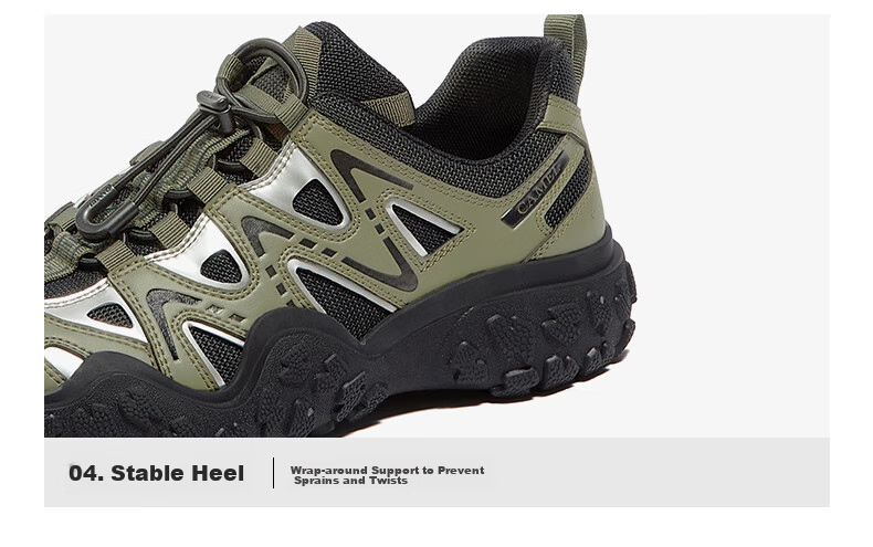 CAMEL Ugly-Cute Hiking Shoes for Women, Fashionable Color-Block Outdoor Casual Shoes L24S076620 Beige/silver/black 40 53