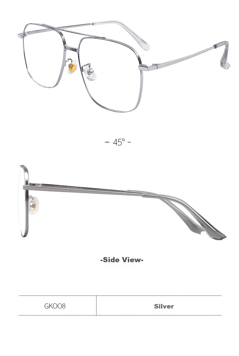 Gameking Myopia Glasses with Blue Light Protection And Radiation Protection for Men And Women, Prescription Available, GK008 Black 12