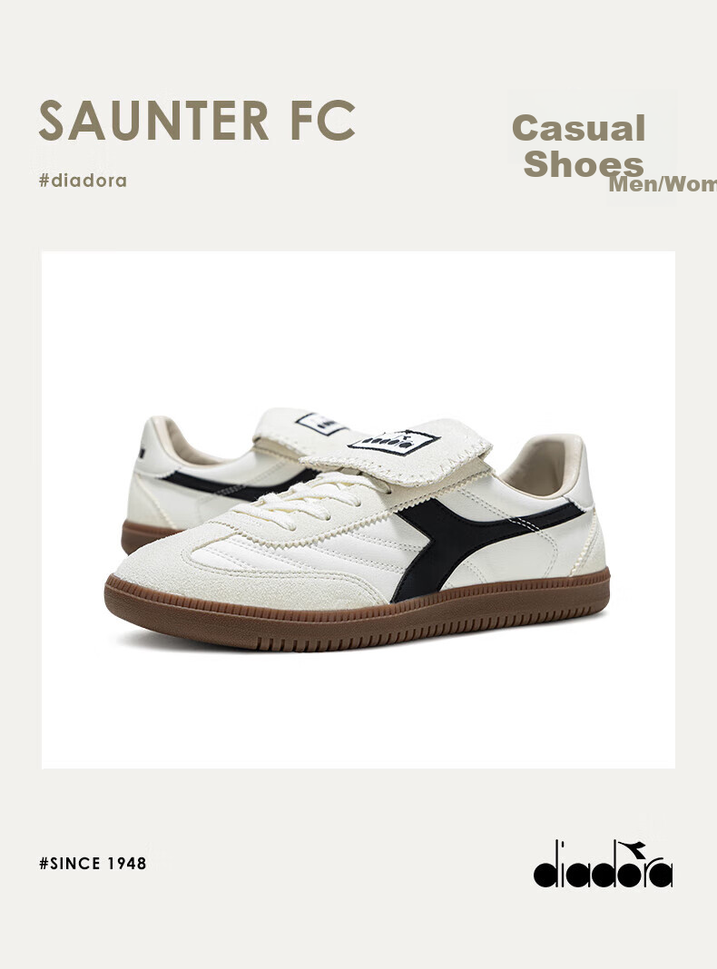 Diadora Women's Flip-Flop Casual Shoes Saunter FC, Suggesting to Order One Size Larger, White/silver/pink, Size 36 6