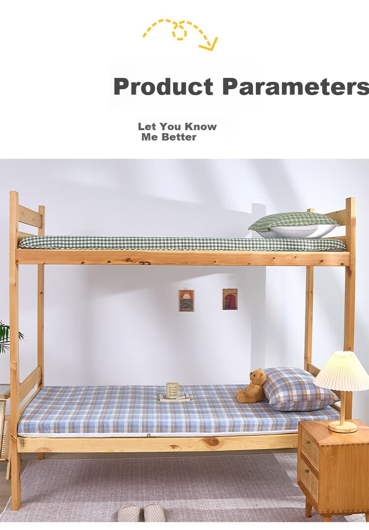 I-WILL Dormitory All-Cotton Mattress Cover, Student Bed Sheet Protector, Single Bed Cover, Jianxi Blue Mattress Cover 90*200cm 15