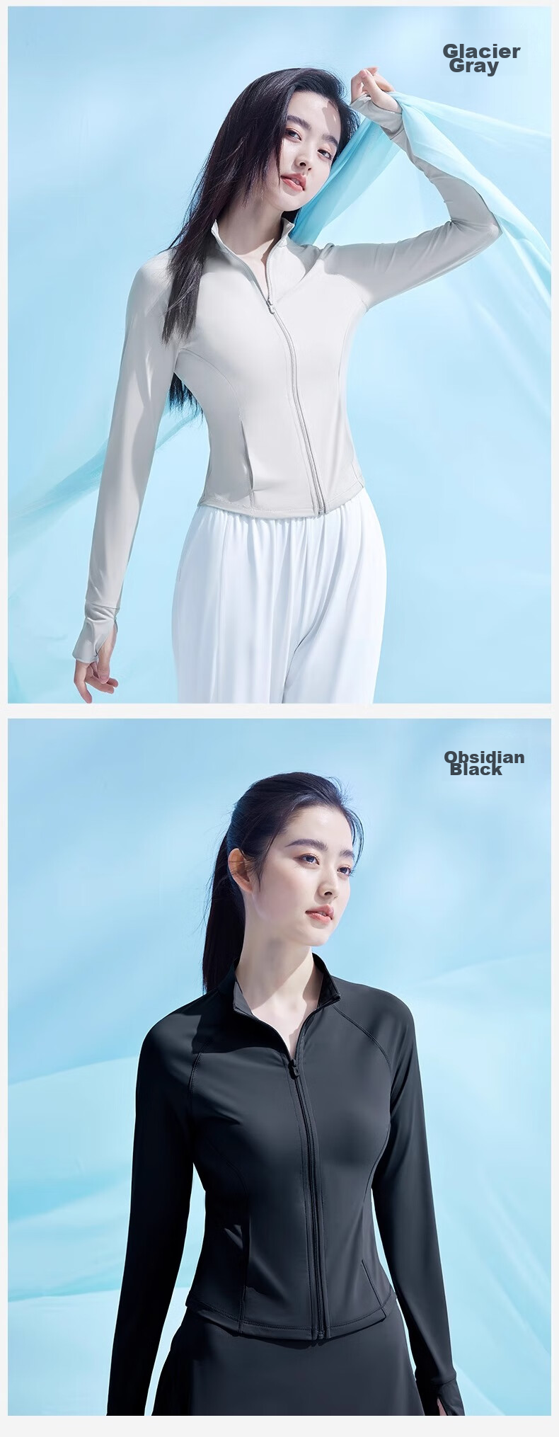 Xiaoyehezi [Guan Xiaotong's Choice] Stand-Collar Sun Protection Jacket for Women, UV-Resistant Summer New Style Sun Protection Clothing Ice Silk Coat 23