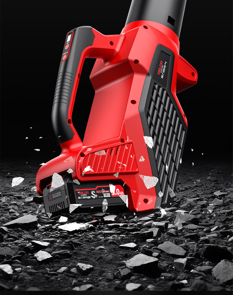 DELIXI ELECTRIC Cordless Blower High-Power Industrial Wireless Dust Blower Lithium Battery Storm Gun 6.0Ah 22