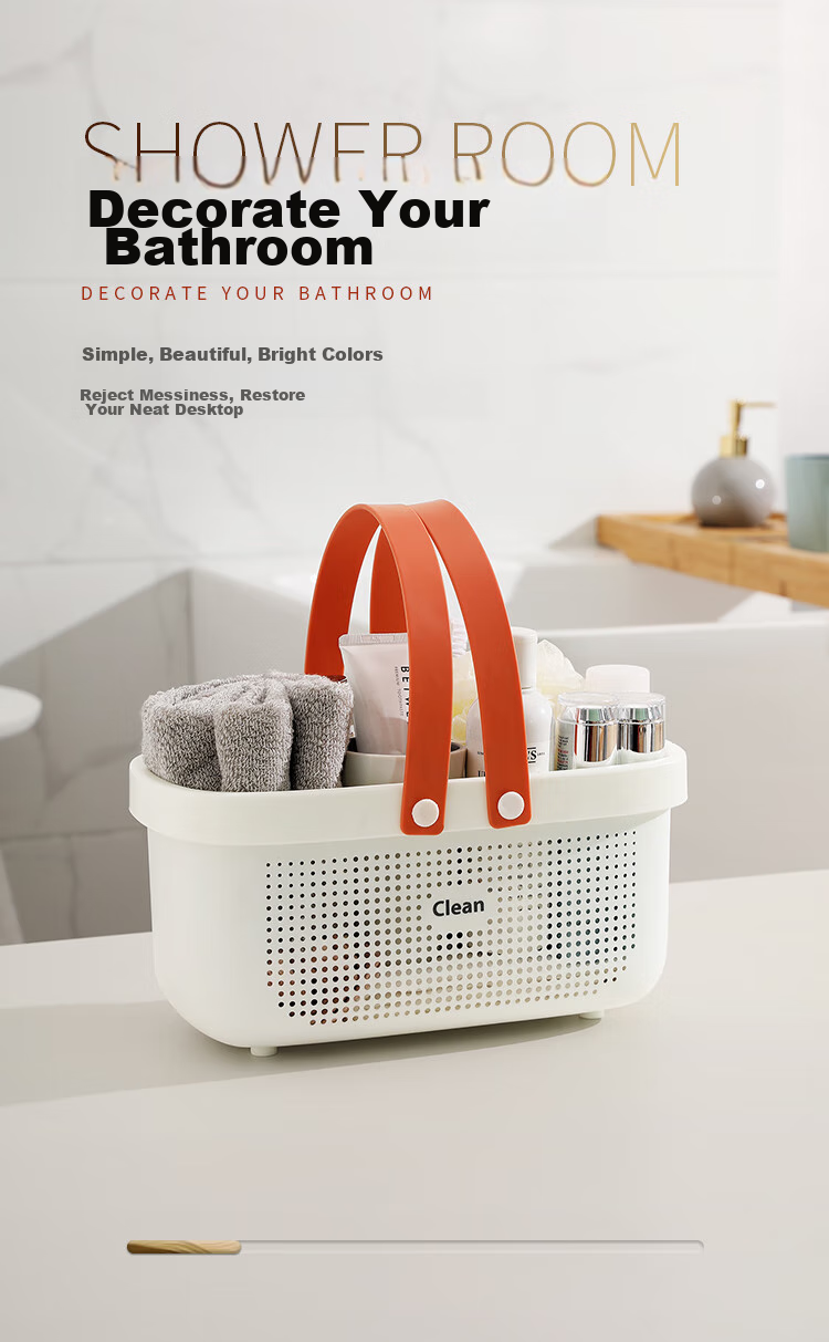 Weijian Portable Shower Caddy, Bathroom Toiletry Organizer, Student Bathing Basket, Convenient Laundry Hamper for Bathroom And Dormitory 3